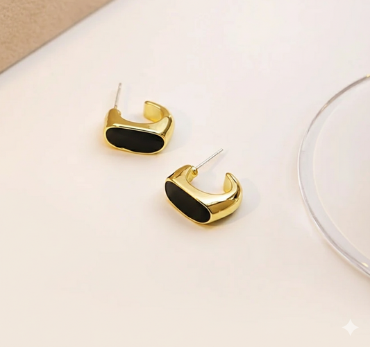 Enamel Stud Earrings