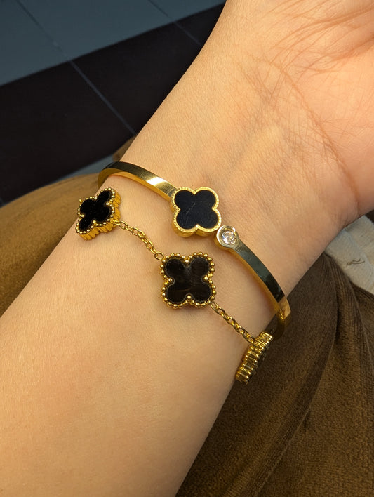 Clover Cuff & Bracelet Set
