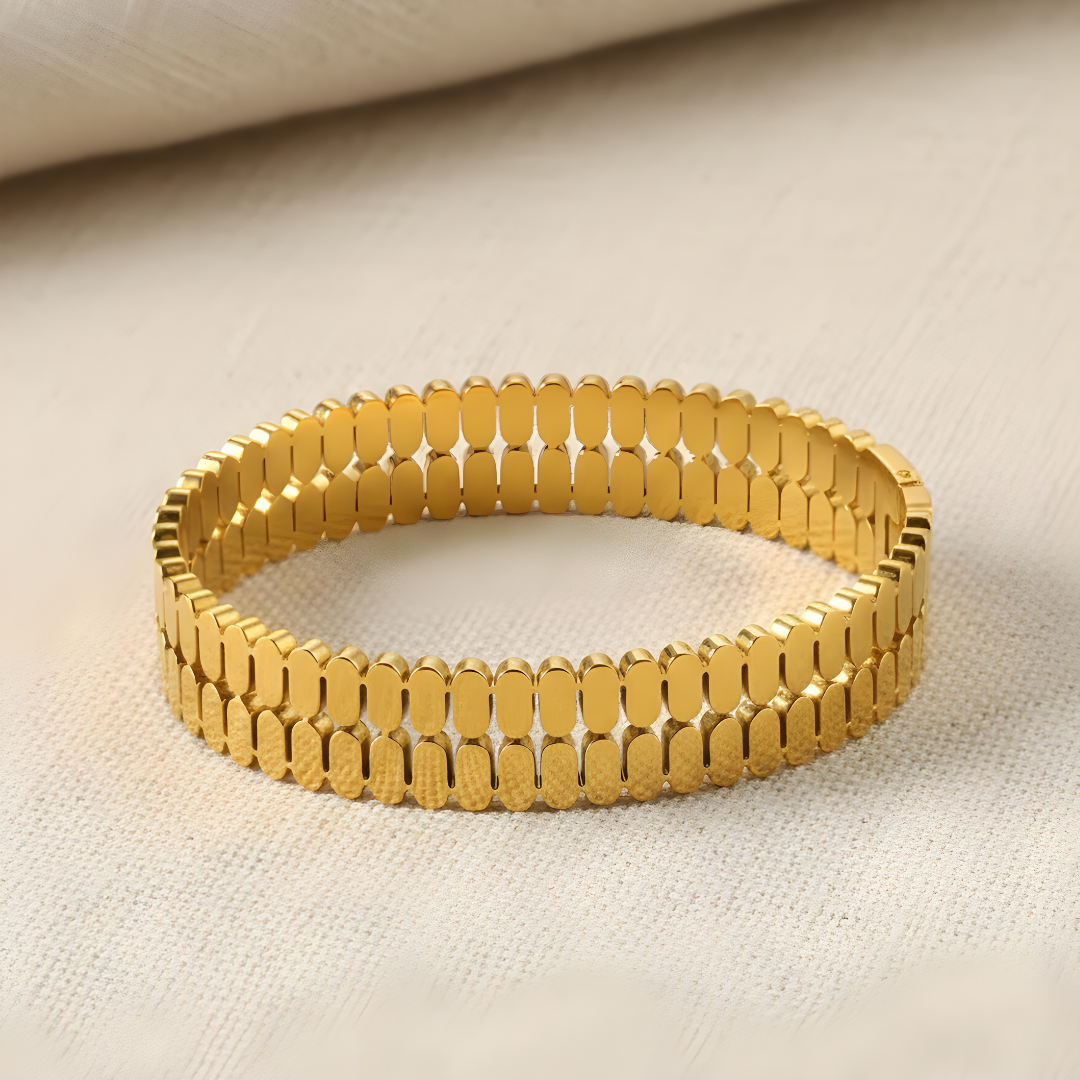 Gold Link Handcuff & Ring Set