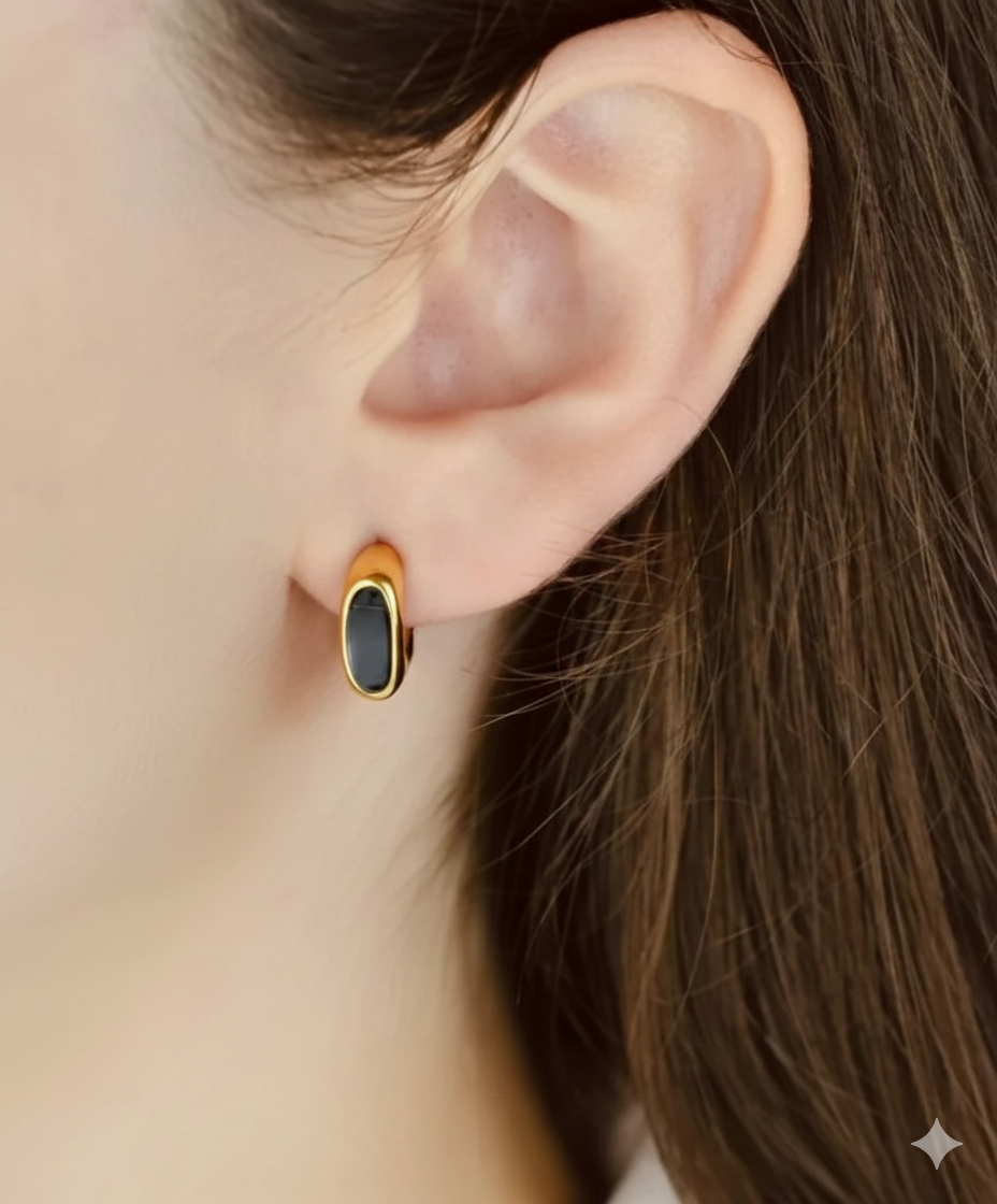 Enamel Stud Earrings
