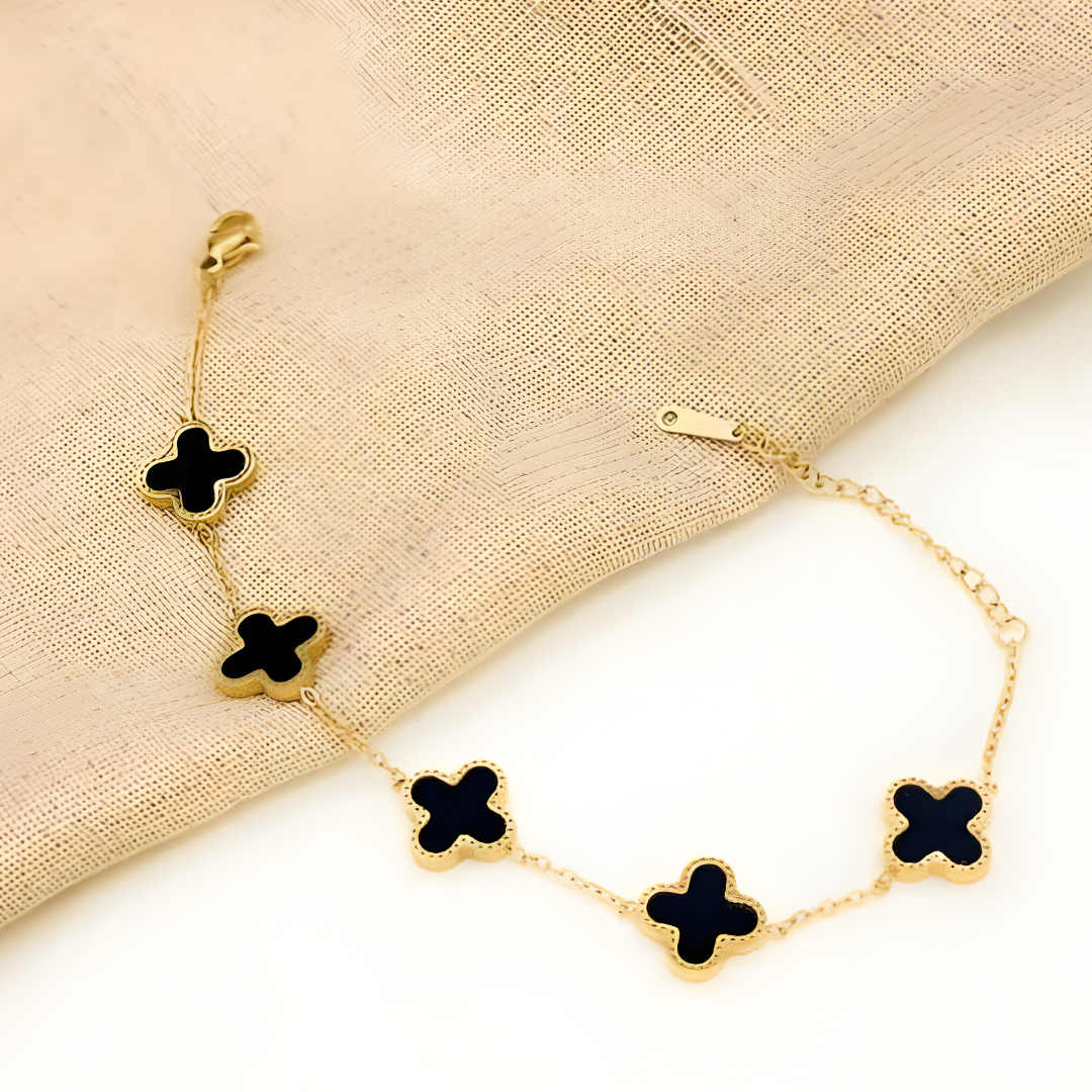 Reversible Black Clover Bracelet
