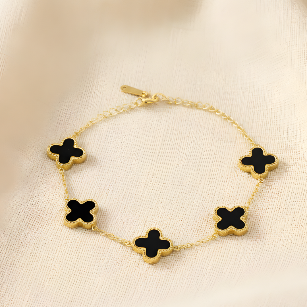 Reversible Black Clover Bracelet