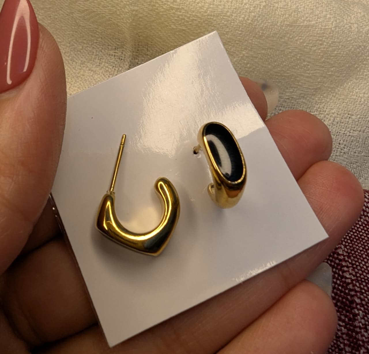Enamel Stud Earrings